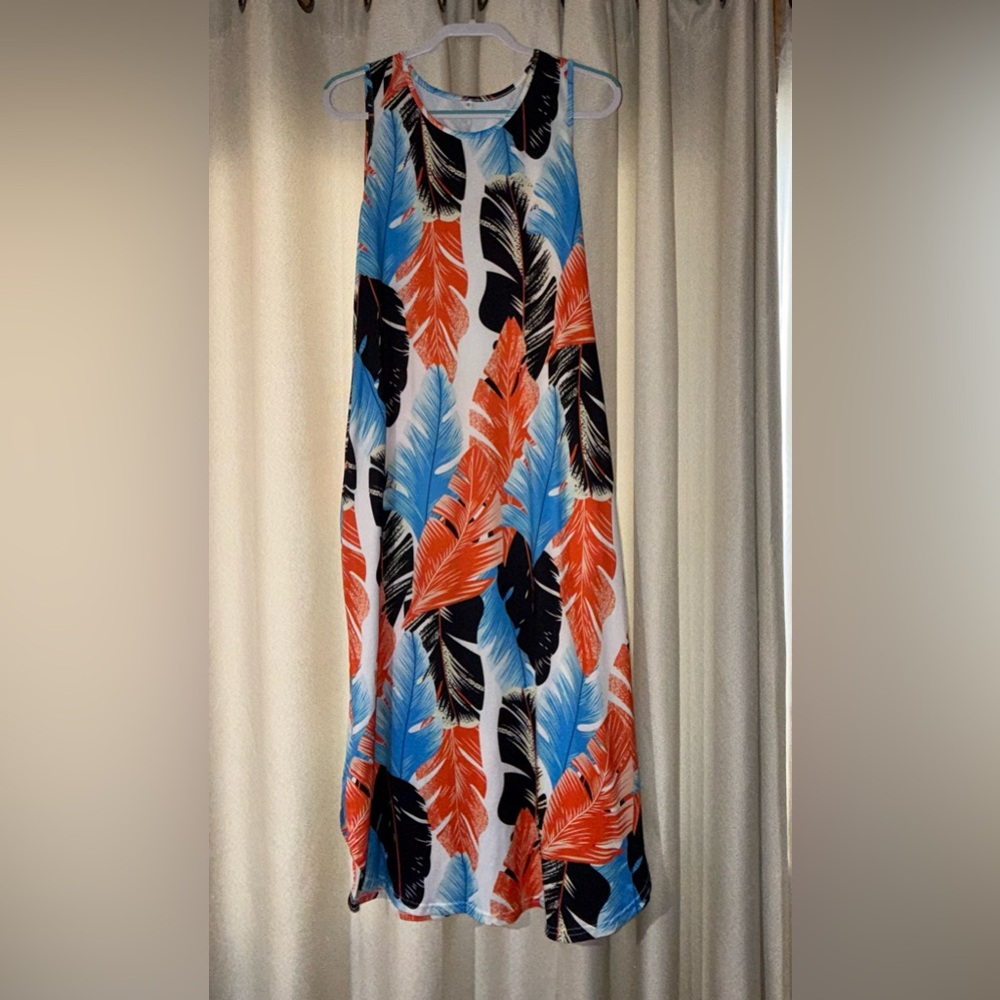 Sleeveless Summer Maxi Dress with Pockets